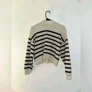 Zara STRIPED KNIT SWEATER